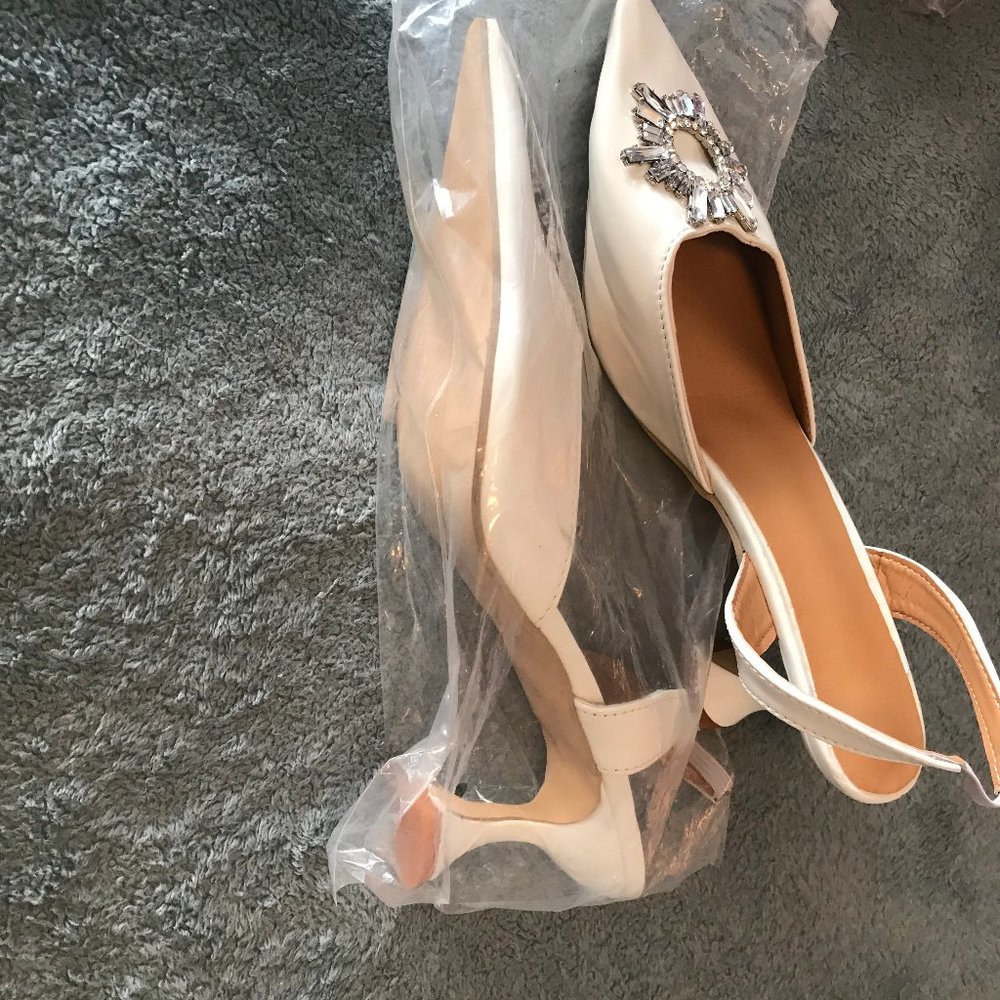 White slip ons
